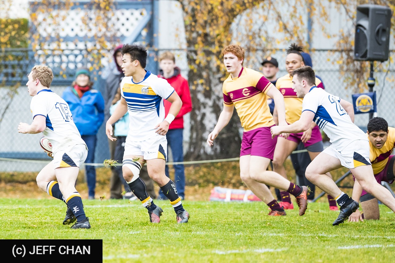 Mohamed ALMOALLIM - Tye WALLACE - Matt YE -  University of British Columbia - Université Concordia - Rugby - CANUMENS 2018 - U British Columbia vs Concordia U by Jeff Chan (#CANUMENS1803) Photo by: Jeff Chan | Siuxy Sports 2018-11-21
