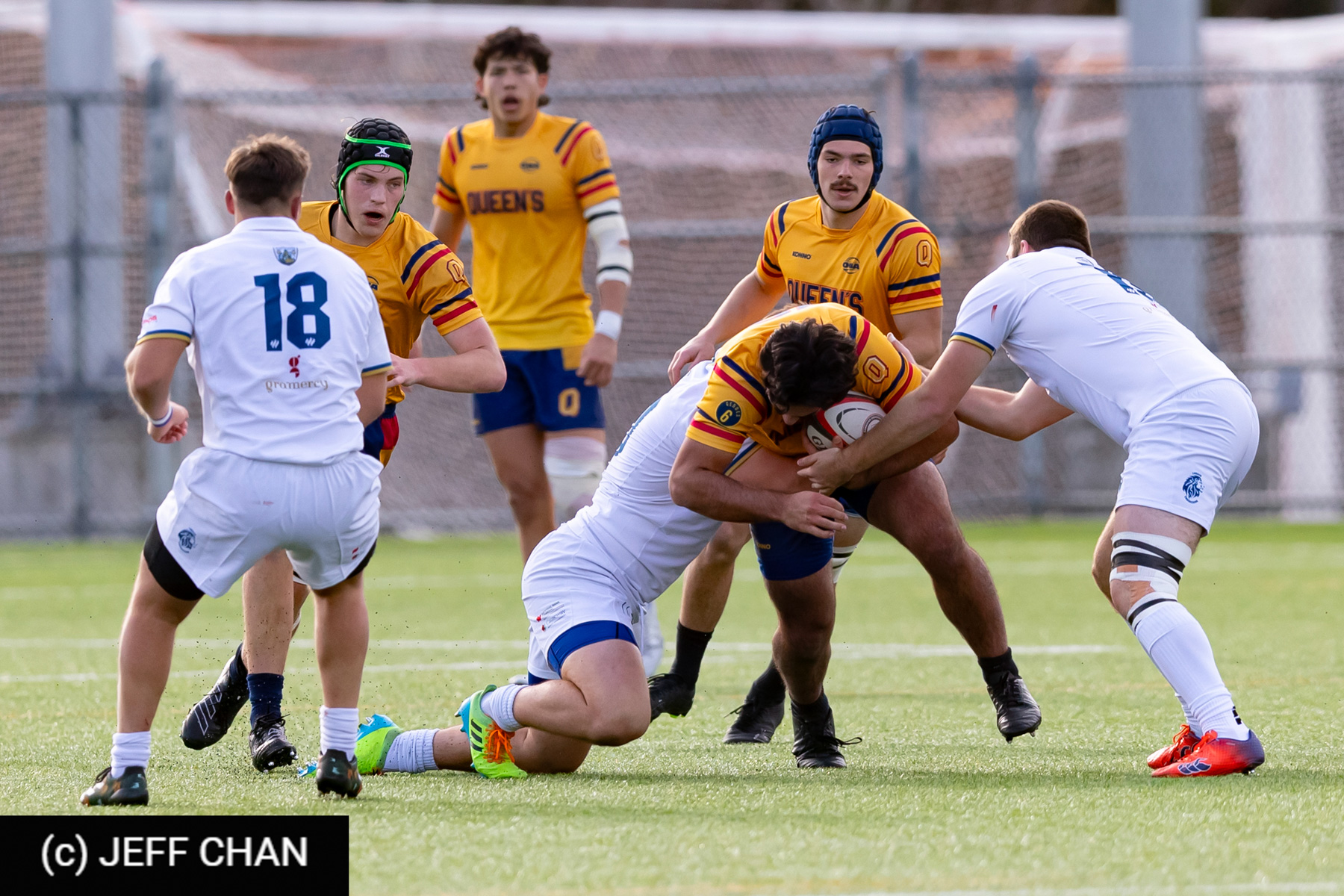Simon BURNS - Tao NICHOL -  Queen's University - Trinity Western University - Rugby - CANUMENS 2023 - Queen's vs Trinity U by Jeff Chan (#CANUMENS2309) Photo by: Jeff Chan | Siuxy Sports 2023-11-19