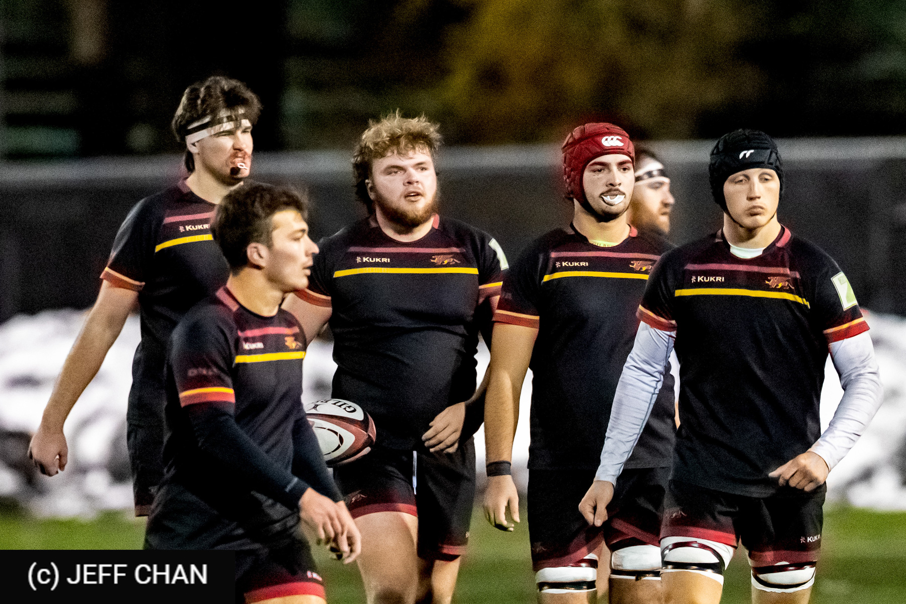 Logan CAKO - Sebastiano De GRANDIS - Evan POTTER - Owen WILLIAMS -  University of British Columbia - University of Guelph - Rugby - CANUMENS 2025 - University of British Columbia vs University of Guelph - Game#7 by Jeff Chan (#CANUMENS2557) Photo by: Jeff Chan | Siuxy Sports 2025-11-14