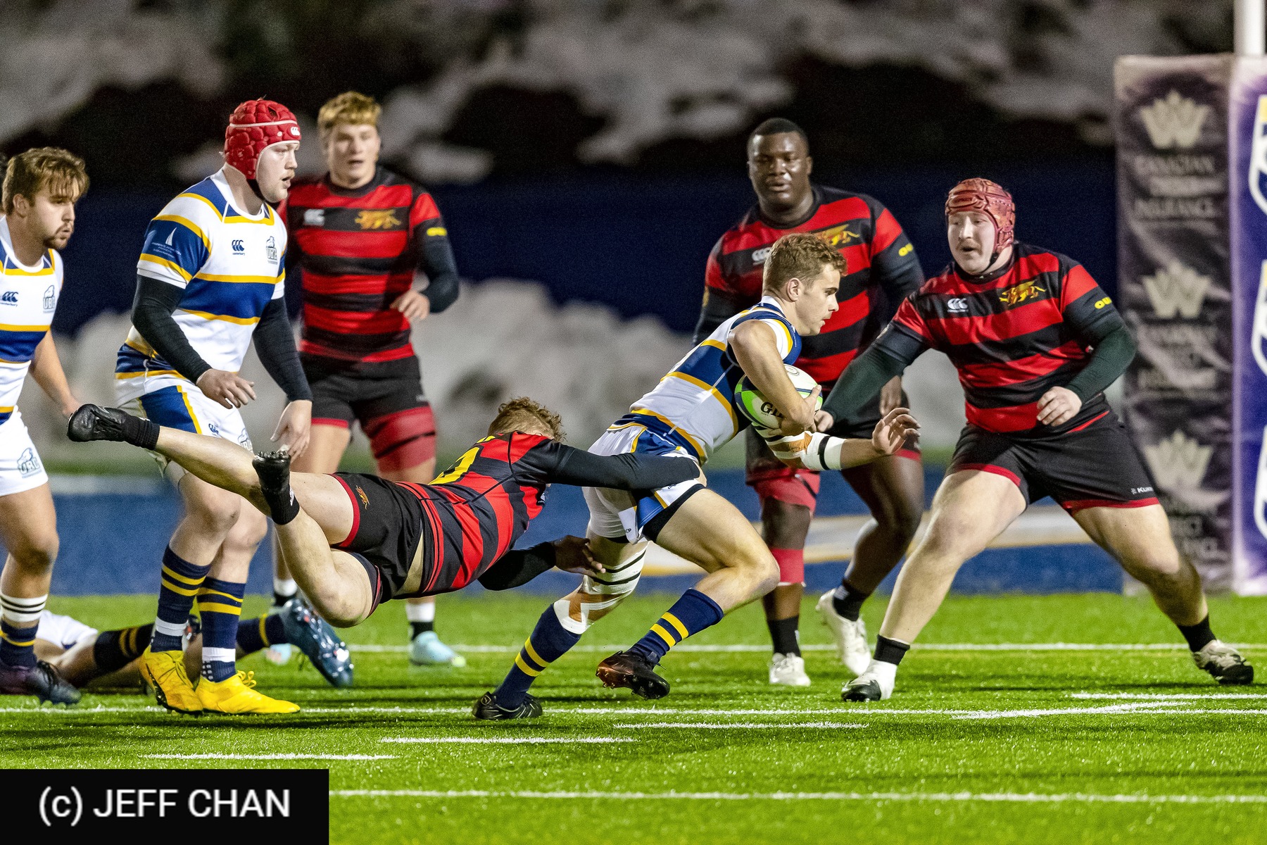 Guershcom MUKENDI - Aidan VACHON -  University of British Columbia - University of Guelph - Rugby - CANUMENS 2022 - U British Columbia vs Guelph -  by Jeff Chan (#CANUMENS2207) Photo by: Jeff Chan | Siuxy Sports 2022-12-02