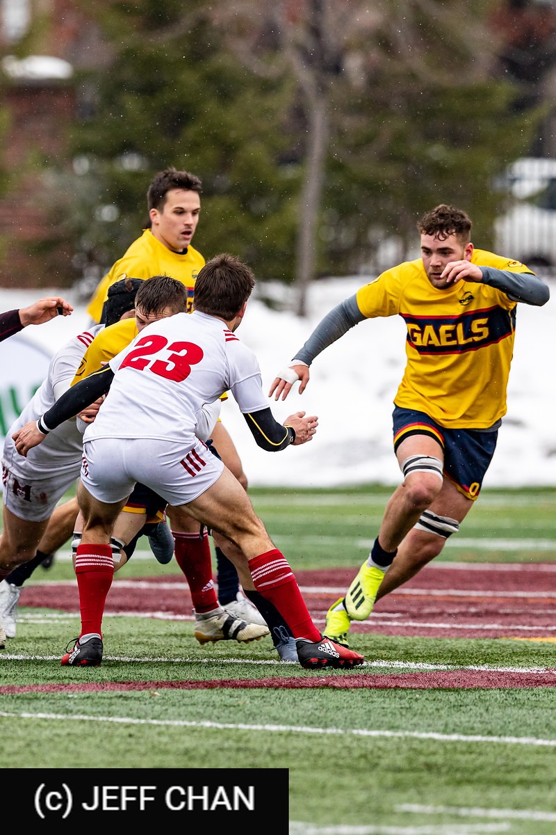 Liam GEDDES - Dylan YOUNG -  Queen's University - Université McGill - Rugby - CANUMENS 2019 - Queen's U vs McGill U - by Jeff Chan (#CANUMENS1903) Photo by: Jeff Chan | Siuxy Sports 2019-11-20