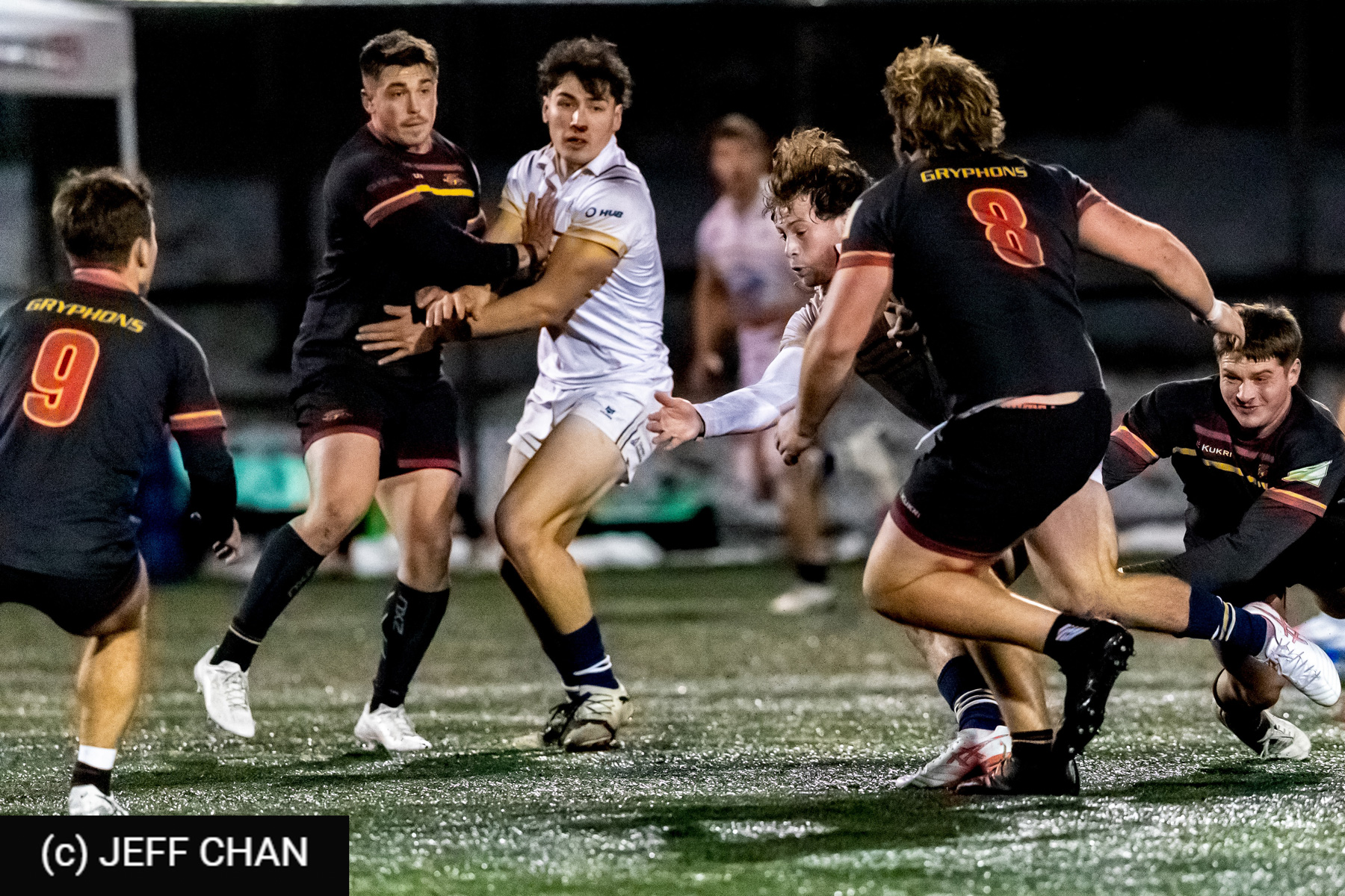 Liam BOWMAN - Jacob INCE - Alastair MARSHALL -  University of British Columbia - University of Guelph - Rugby - CANUMENS 2025 - University of British Columbia vs University of Guelph - Game#7 by Jeff Chan (#CANUMENS2557) Photo by: Jeff Chan | Siuxy Sports 2025-11-14