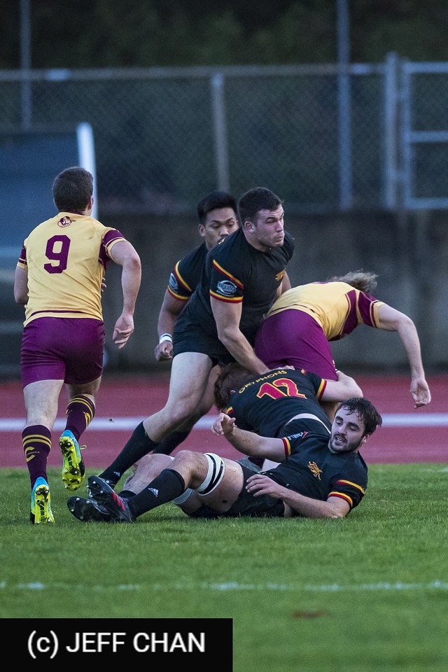 Matthew Van CAMP - Kyle LAGASCA -  University of Guelph - Université Concordia - Rugby - CANUMENS 2018 - U Guelph vs Concordia U by Jeff Chan (#CANUMENS1801) Photo by: Jeff Chan | Siuxy Sports 2018-11-23