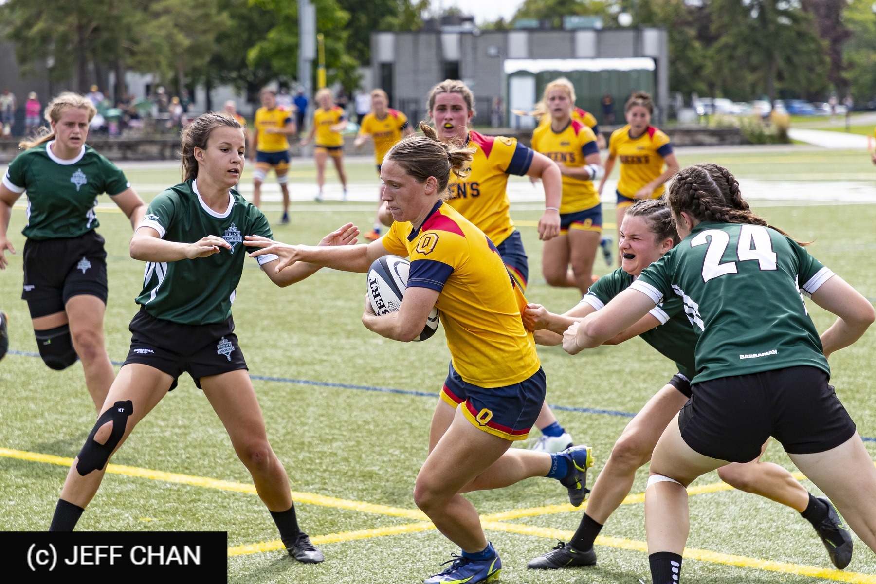  Queen's University - Trent University - Rugby - OUA 2023 Queen's (W) vs Trent (#OUW23QWTR09) Photo by: Jeff Chan | Siuxy Sports 2023-09-02