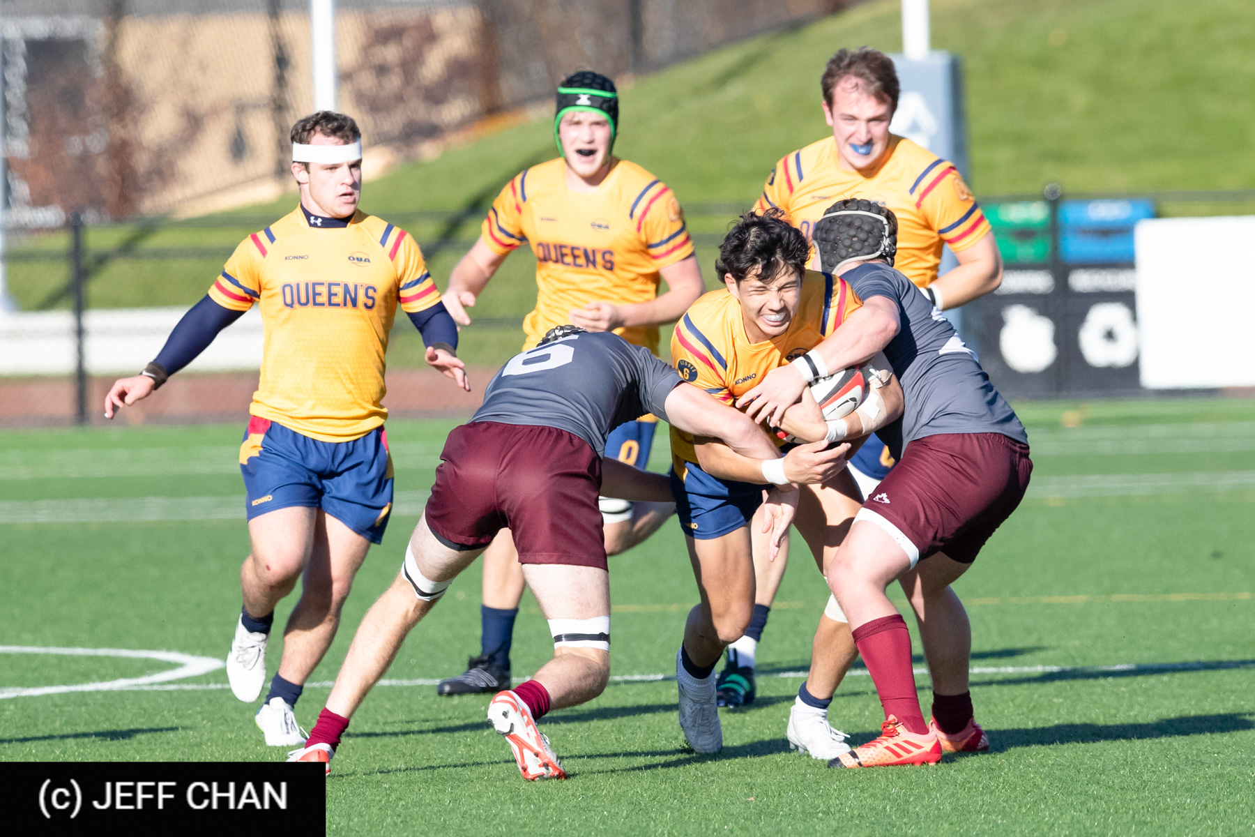 Marcus D'ACRE - Adam DOYLE -  Queen's University - Université Ottawa - Rugby - CANUMENS 2023 - Semi final - Queen's vs U Ottawa by Jeff Chan (#CANUMENS2305) Photo by: Jeff Chan | Siuxy Sports 2023-11-17