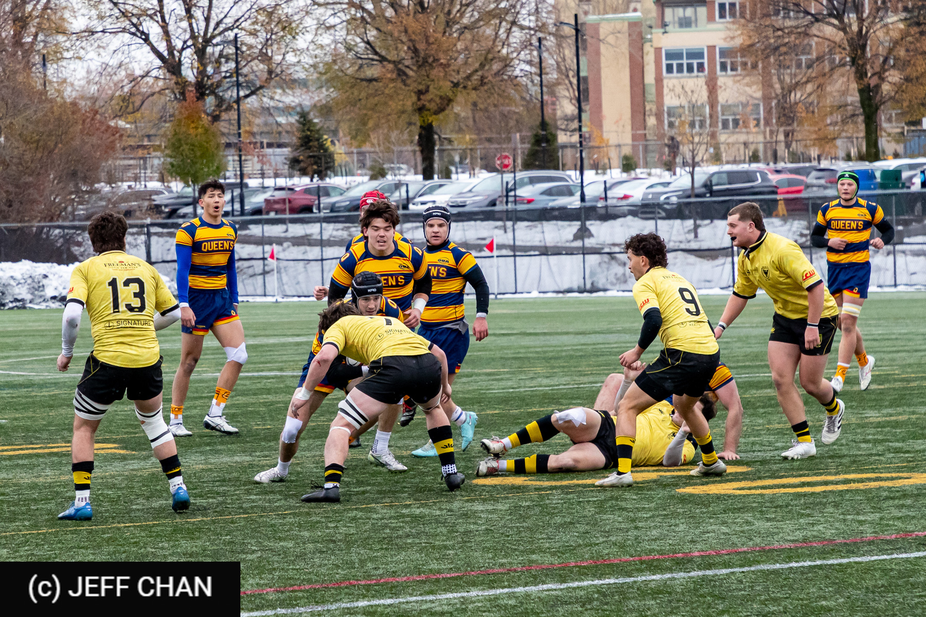Marcus D'ACRE - Adam DOYLE -  Queen's University - Dalhousie University - Rugby - CANUMENS 2025 - Queen's University vs Dalhousie University - Game#5 by Jeff Chan (#CANUMENS2575) Photo by: Jeff Chan | Siuxy Sports 2025-11-14