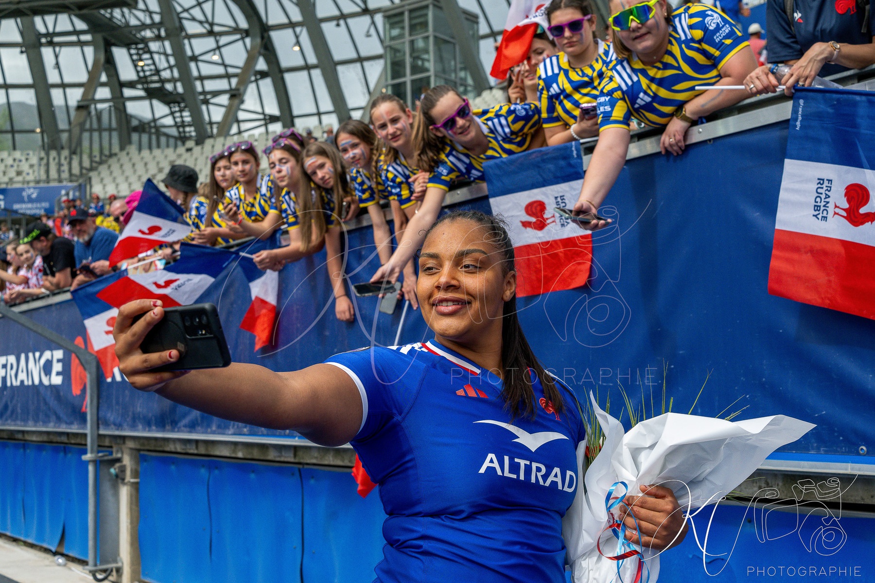 Ambre MWAYEMBE -  Équipe feminin de France de rugby à XV - Nazionale di rugby a 15 dell'Italia (F) - Rugby - 6 Nations 2026 W - France vs Italy (#6NW26FRIT04) Photo by: Karine Valentin | Siuxy Sports 2026-04-11