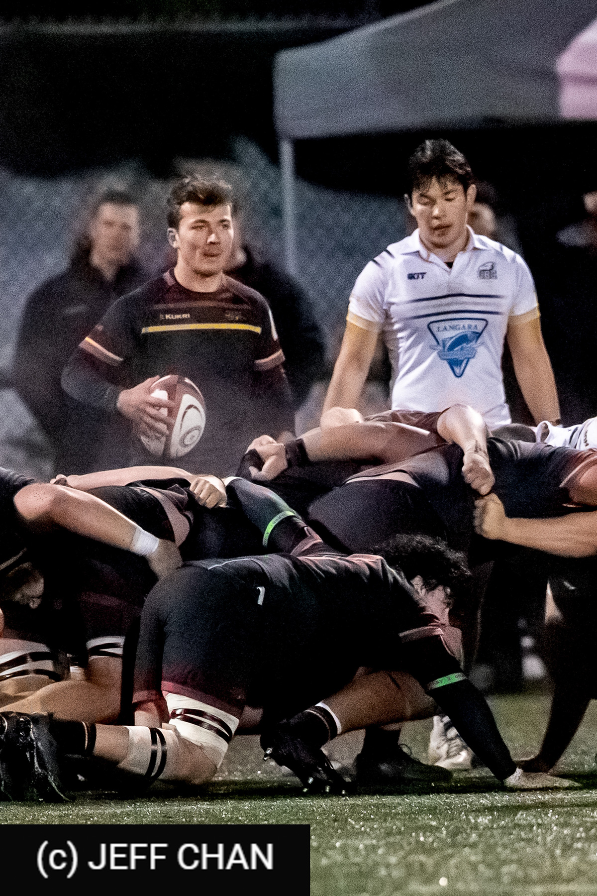 Logan CAKO - Stephen WEBB -  University of British Columbia - University of Guelph - Rugby - CANUMENS 2025 - University of British Columbia vs University of Guelph - Game#7 by Jeff Chan (#CANUMENS2557) Photo by: Jeff Chan | Siuxy Sports 2025-11-14