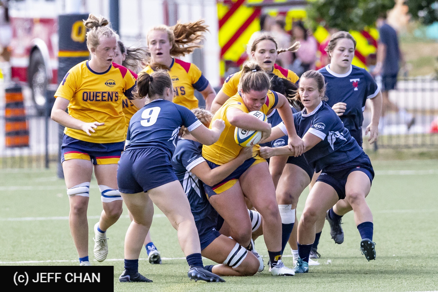  Queen's University - University of Toronto - Rugby - OUA 2023 Queen's (W) vs Toronto (#OUW23QWUT09) Photo by: Jeff Chan | Siuxy Sports 2023-09-09