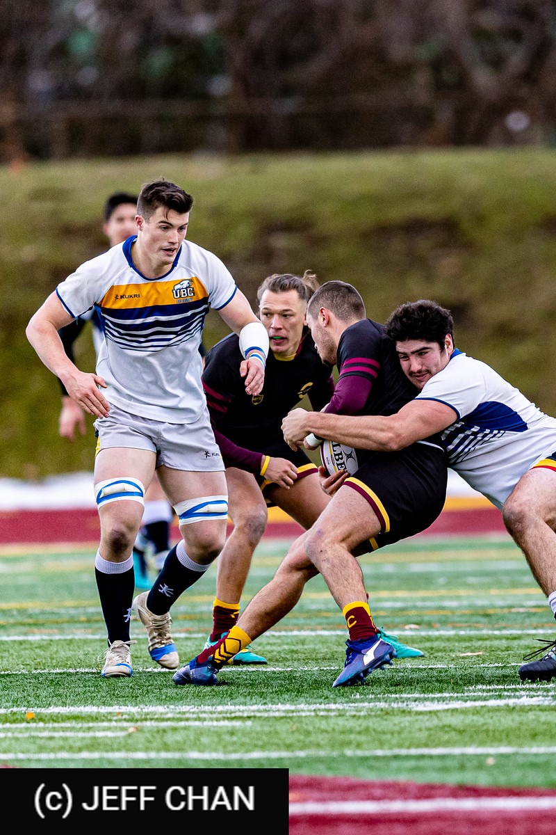 Nick ALLEN - Nick FROST - Thomas GOETZ -  University of British Columbia - Université Concordia - Rugby - CANUMENS 2019 - U British Columbia vs Concordia U - by Jeff Chan (#CANUMENS1906) Photo by: Jeff Chan | Siuxy Sports 2019-11-22