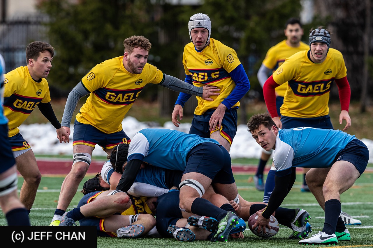 Liam CASEY - Liam GEDDES - Dylan YOUNG -  Queen's University - University of Victoria - Rugby - CANUMENS 2019 - Queen's U vs U Victoria - by Jeff Chan (#CANUMENS1905) Photo by: Jeff Chan | Siuxy Sports 2019-11-22
