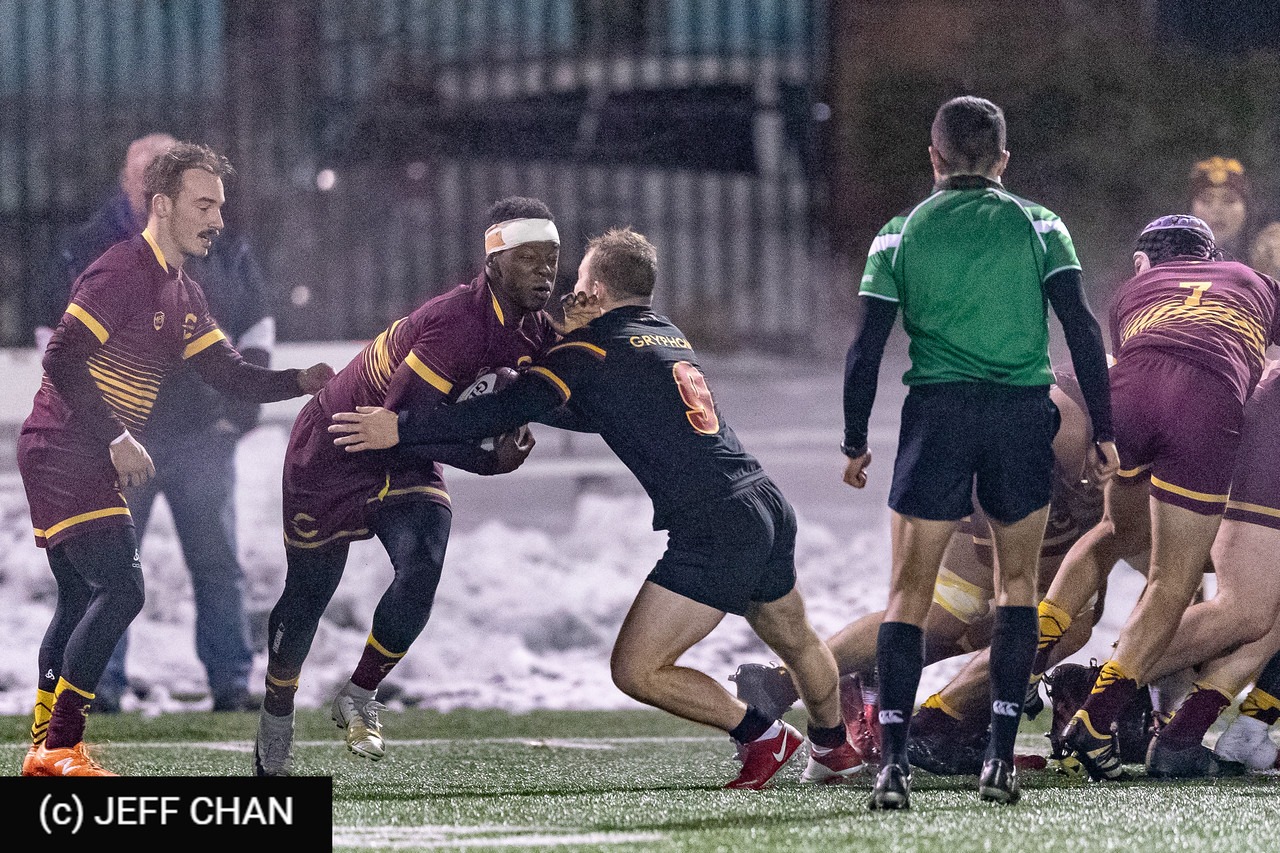 Eliott GOUSSANOU - Jérôme LEVESQUE -  Université Concordia - University of Guelph - Rugby - CANUMENS 2019 - Concordia U vs U Guelph - by Jeff Chan (#CANUMENS1904) Photo by: Jeff Chan | Siuxy Sports 2019-11-20