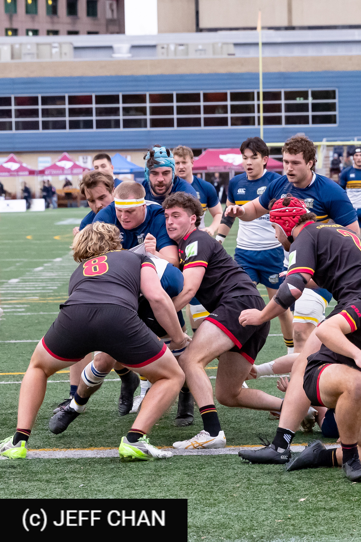 Emmett ALLAN - Brenden BLACK - Sol JACQUES -  University of British Columbia - University of Guelph - Rugby - CANUMENS 2024 - Bronze - UBC vs Guelph by Jeff Chan (#CANUMENS2411) Photo by: Jeff Chan | Siuxy Sports 2024-11-17