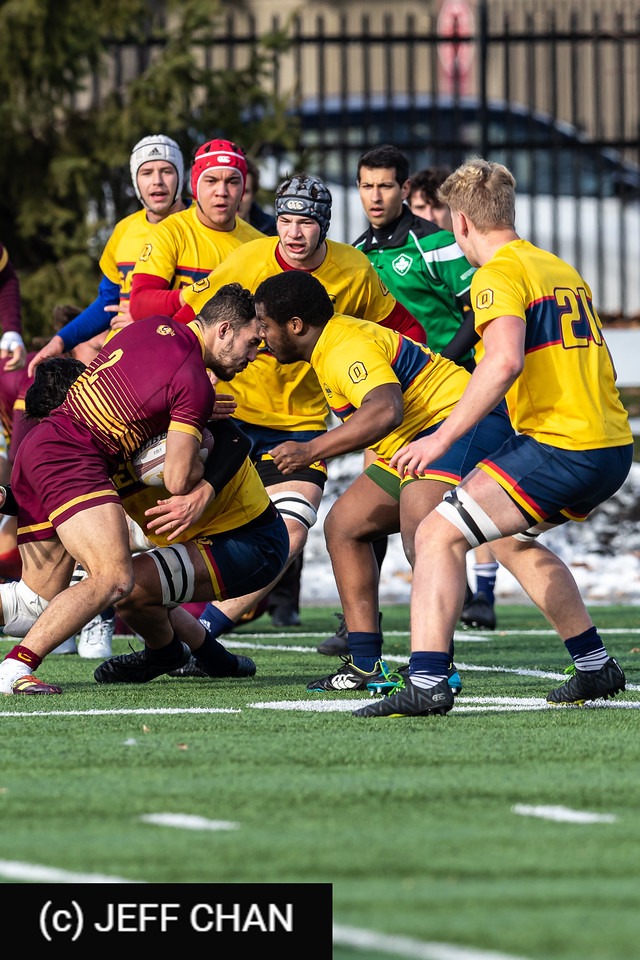 Jared AUGUSTIN - Liam CASEY -  Queen's University - Université Concordia - Rugby - CANUMENS 2019 - Queen's U vs Concordia U - Bronze Game by Jeff Chan (#CANUMENS1907) Photo by: Jeff Chan | Siuxy Sports 2019-11-24