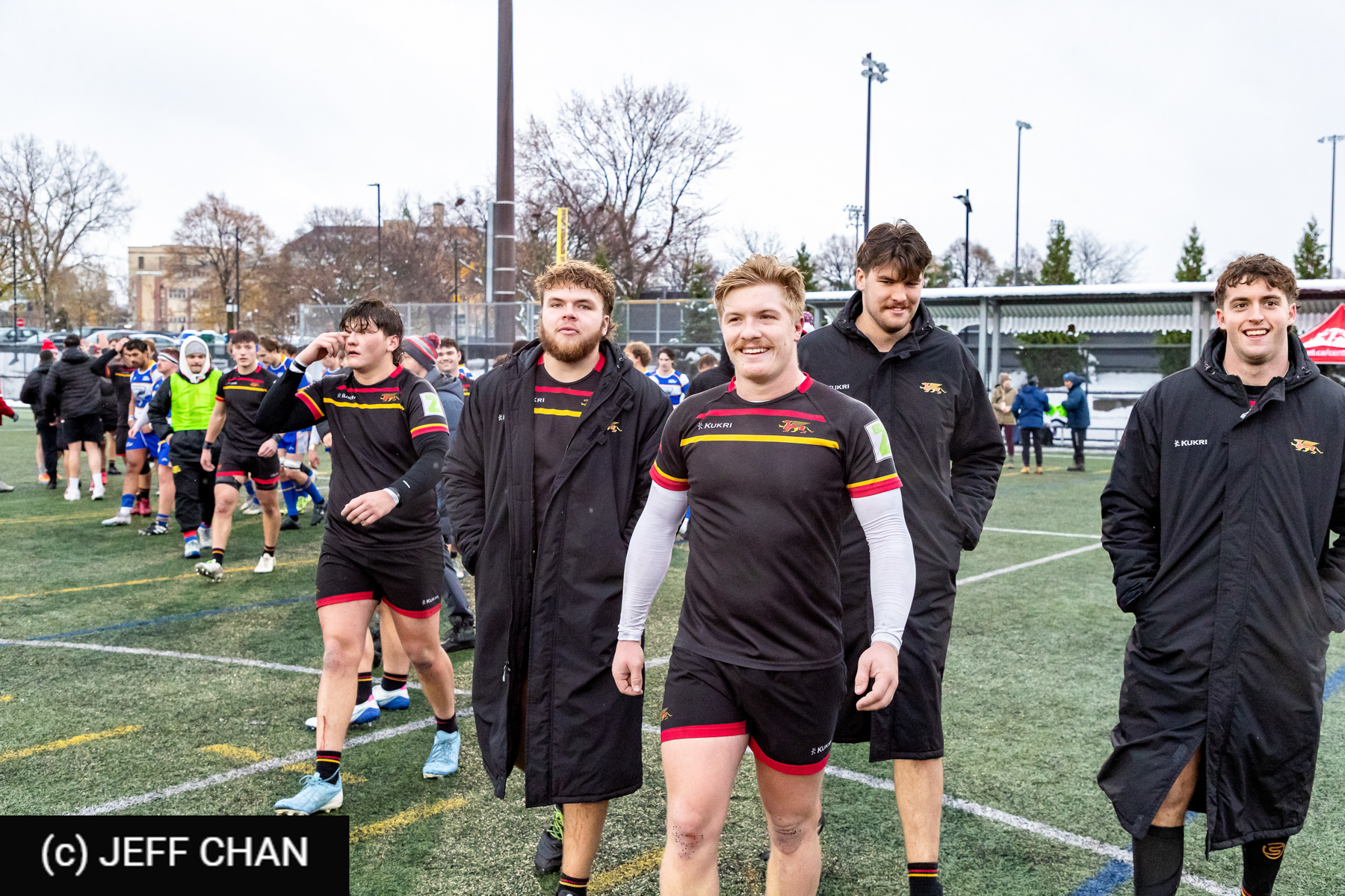 Brenden BLACK - Owen WILLIAMS - Harry WILSON -  University of Guelph - University of British Columbia Okanagan - Rugby - CANUMENS 2025 - University of Guelph v University of British Columbia Okanagan - Game#2 by Jeff Chan (#CANUMENS2572) Photo by: Jeff Chan | Siuxy Sports 2025-11-12