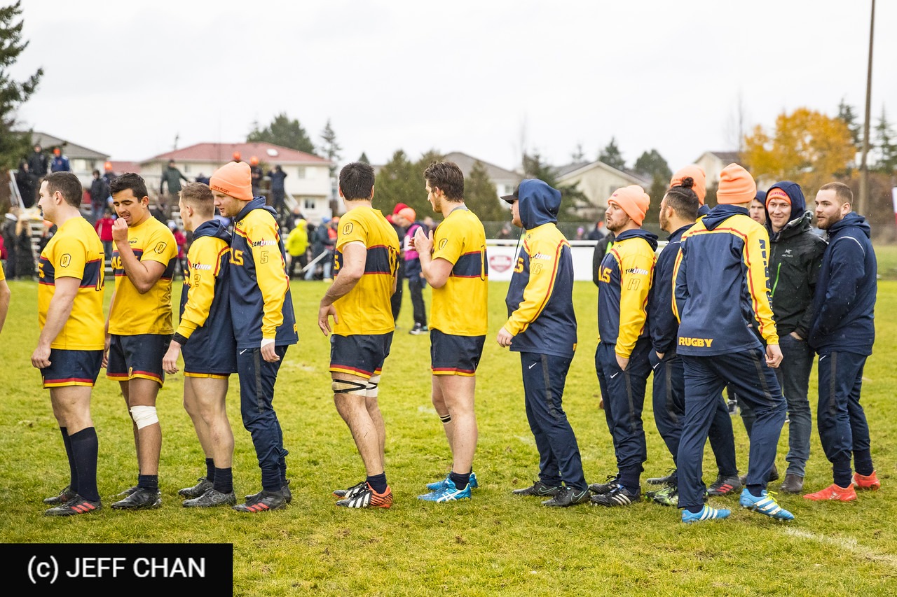 Joshua ENGELBRECHT - Christian FUTSCHIK - Liam GEDDES -  Queen's University - University of Victoria - Rugby - CANUMENS 2018 - Queen's U vs U Victoria by Jeff Chan (#CANUMENS1804) Photo by: Jeff Chan | Siuxy Sports 2018-11-22