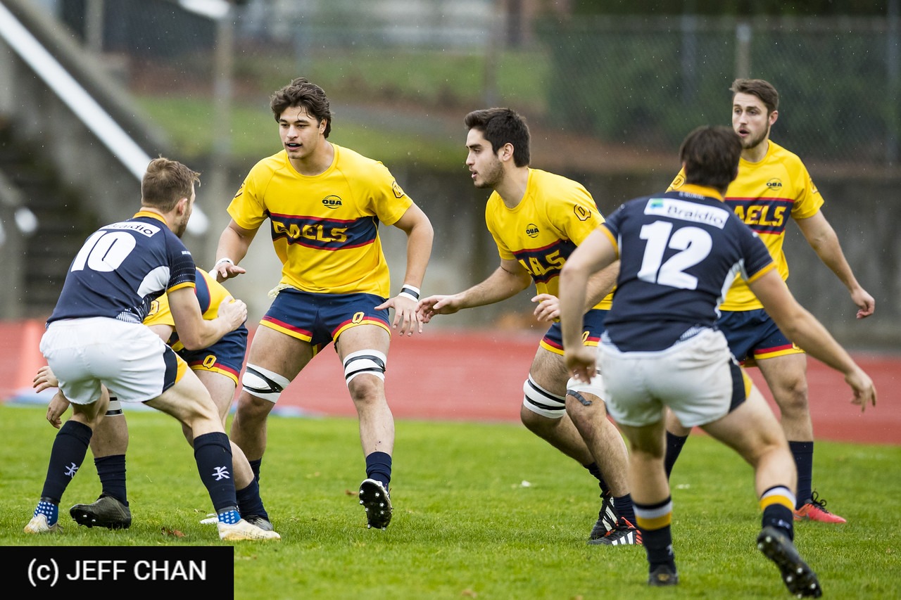 Michael DOUROS - Tristan RUSE - Mihai RUSU -  Queen's University - University of British Columbia - Rugby - CANUMENS 2018 - Queen's U vs U British Columbia - Gold Game by Jeff Chan (#CANUMENS1809) Photo by: Jeff Chan | Siuxy Sports 2018-11-25