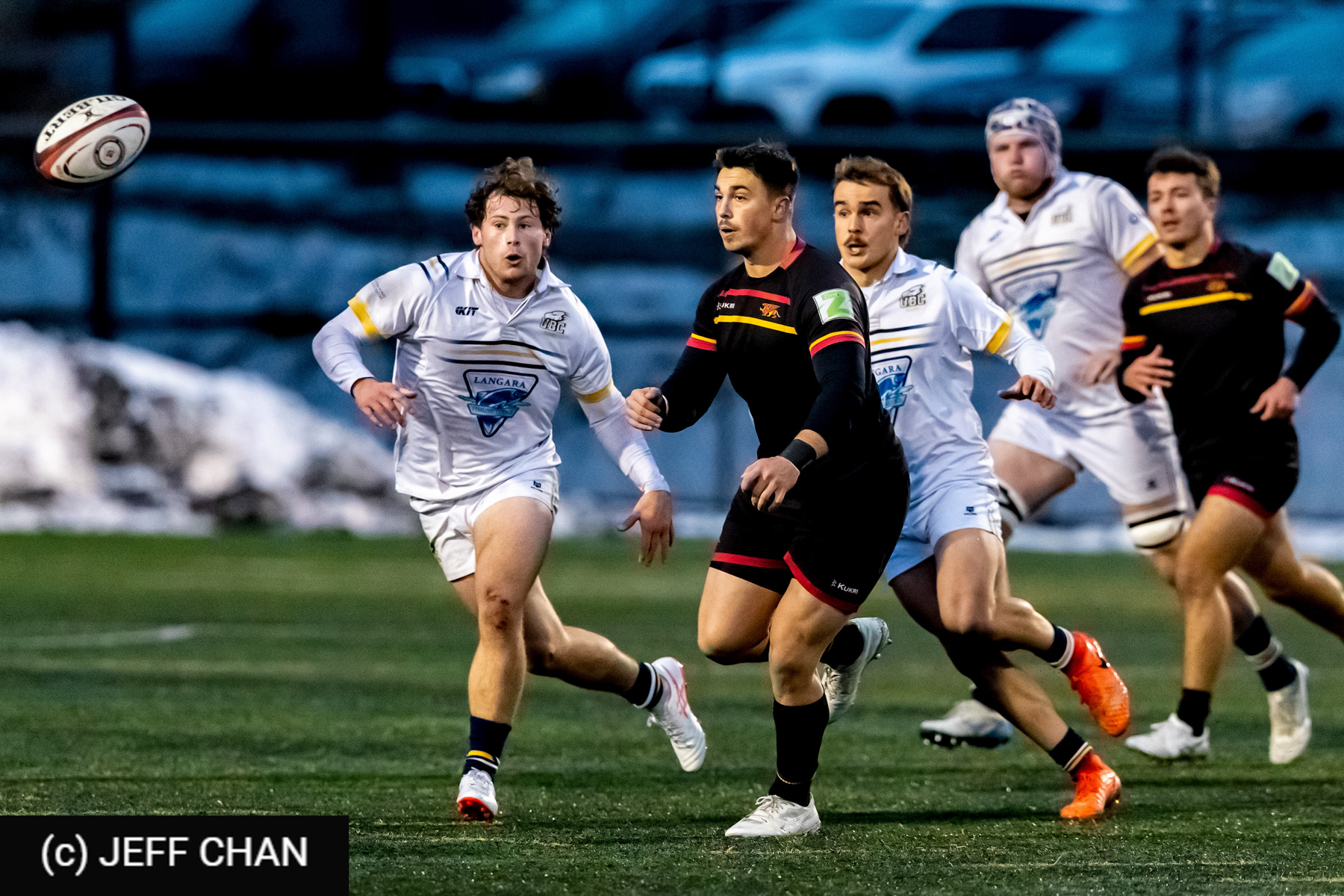 James BISS - Liam BOWMAN - Liam TURNBULL -  University of British Columbia - University of Guelph - Rugby - CANUMENS 2025 - University of British Columbia vs University of Guelph - Game#7 by Jeff Chan (#CANUMENS2557) Photo by: Jeff Chan | Siuxy Sports 2025-11-14