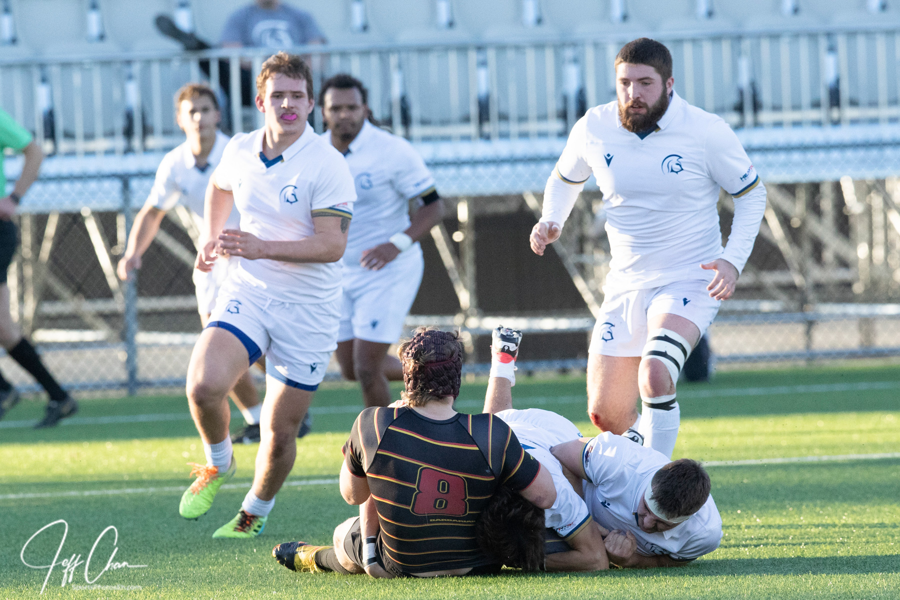 Kyle FINAN - Joshua OLAFSEN -  Trinity Western University - University of Calgary - Rugby - CANUMENS 2023 - Semi final - Trinity W vs Calgary U by Jeff Chan (#CANUMENS2308) Photo by: Jeff Chan | Siuxy Sports 2023-11-17