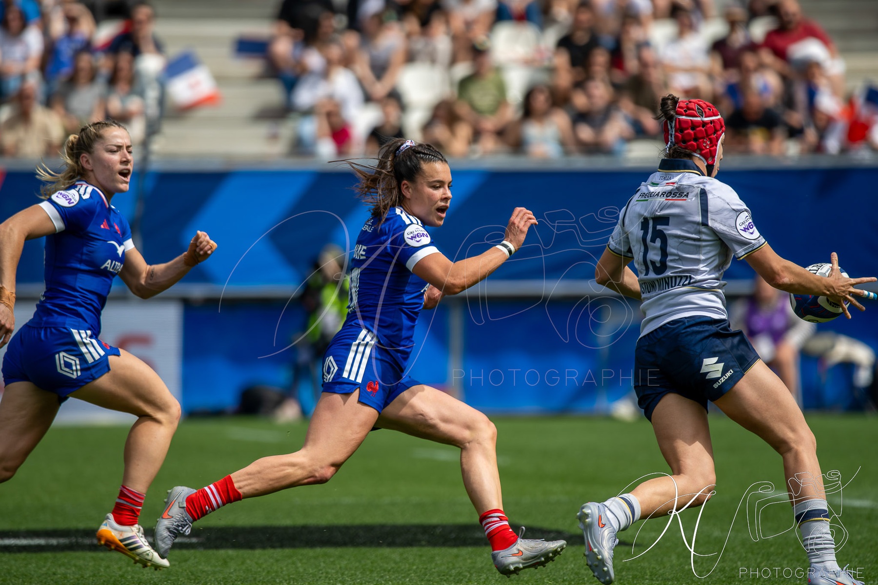 Joanna GRISEZ - Léa MURIE -  Équipe feminin de France de rugby à XV - Nazionale di rugby a 15 dell'Italia (F) - Rugby - 6 Nations 2026 W - France vs Italy (#6NW26FRIT04) Photo by: Karine Valentin | Siuxy Sports 2026-04-11