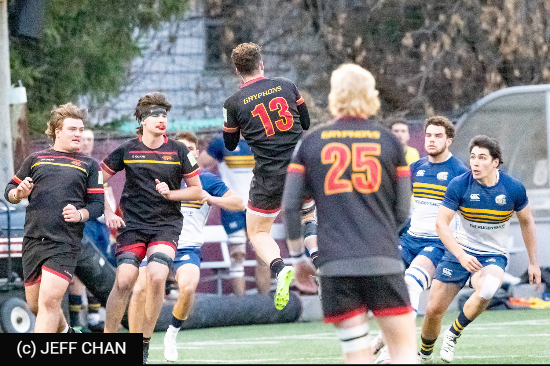 Quinn FOLEY - Liam KINGHORN - Alastair MARSHALL - Seth POWELL -  University of British Columbia - University of Guelph - Rugby - CANUMENS 2024 - Bronze - UBC vs Guelph by Jeff Chan (#CANUMENS2411) Photo by: Jeff Chan | Siuxy Sports 2024-11-17