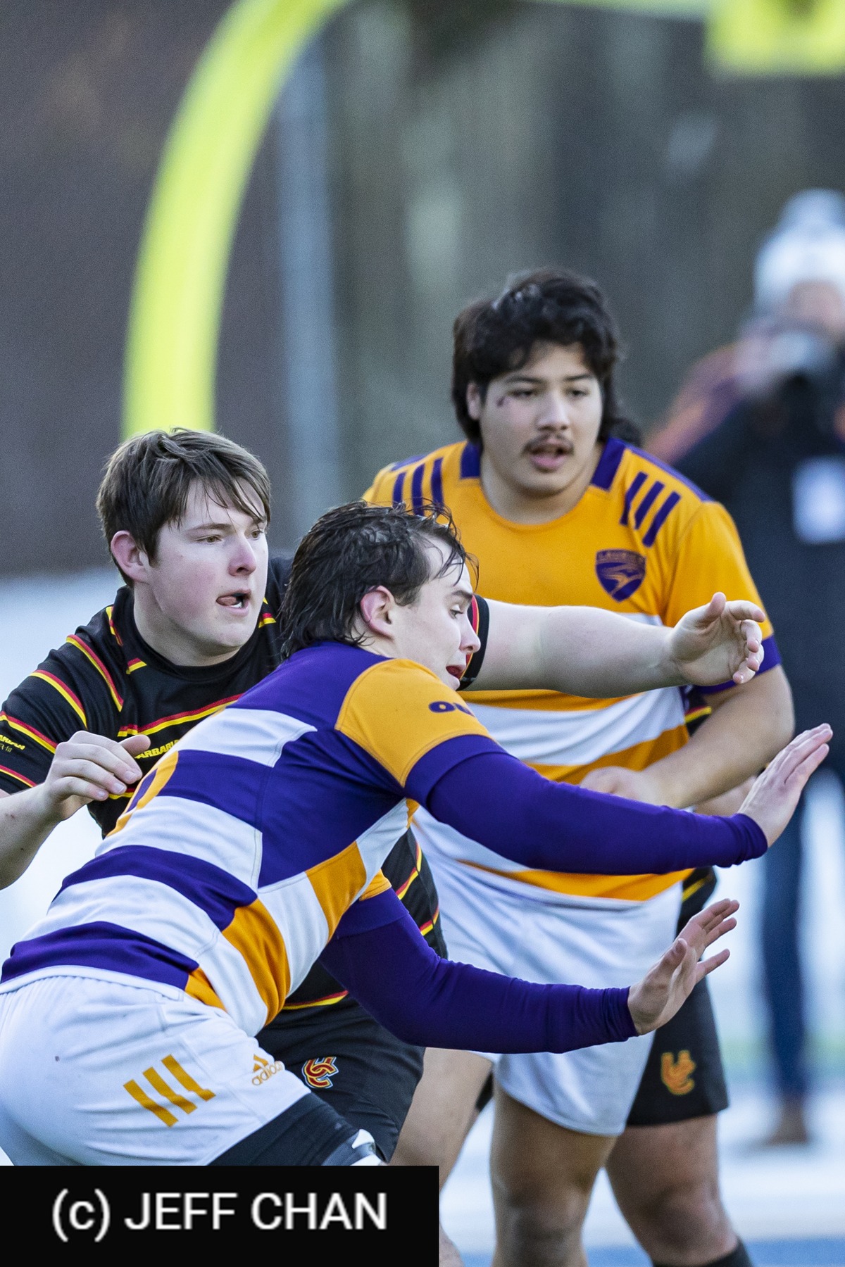 Dylan Di GIROLAMO - Gavin STALWICK -  Wilfrid Laurier University - University of Calgary - Rugby - CANUMENS 2022 - W Laurier U vs Calgary -  by Jeff Chan (#CANUMENS2210) Photo by: Jeff Chan | Siuxy Sports 2022-12-04