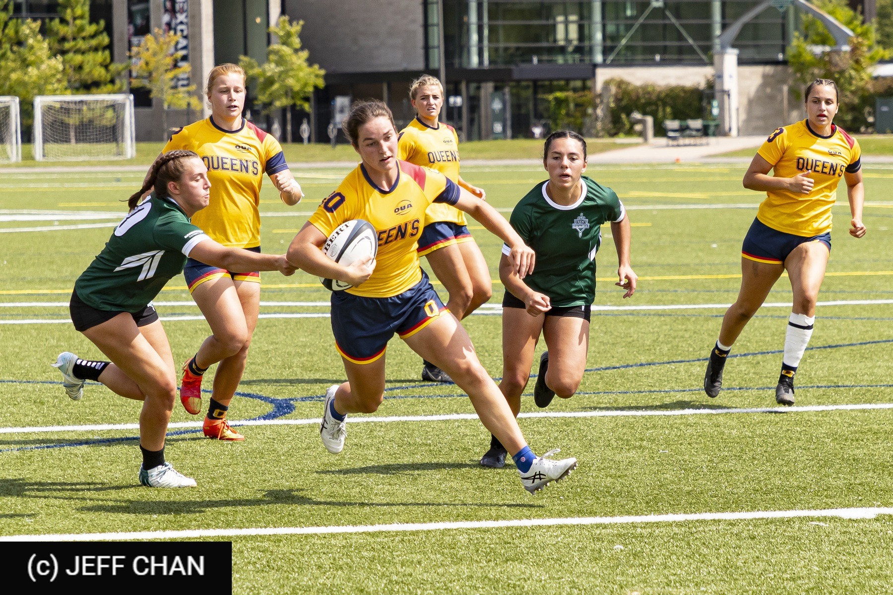  Queen's University - Trent University - Rugby - OUA 2023 Queen's (W) vs Trent (#OUW23QWTR09) Photo by: Jeff Chan | Siuxy Sports 2023-09-02