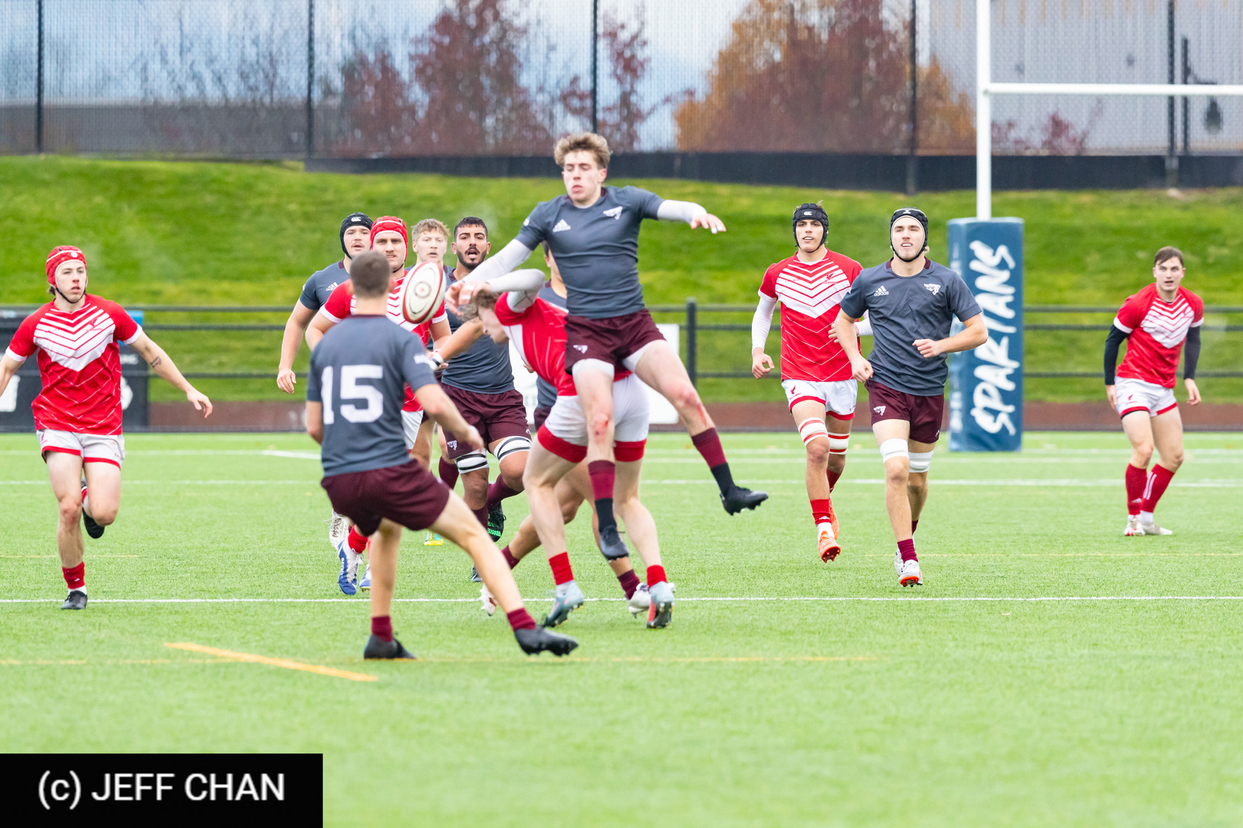 Ali AWADA - Ryan PLUNKETT -  Memorial University of Newfoundland - Université Ottawa - Rugby - CANUMENS 2023 - Quarter final - Memorial vs U Ottawa by Jeff Chan (#CANUMENS2303) Photo by: Jeff Chan | Siuxy Sports 2023-11-15