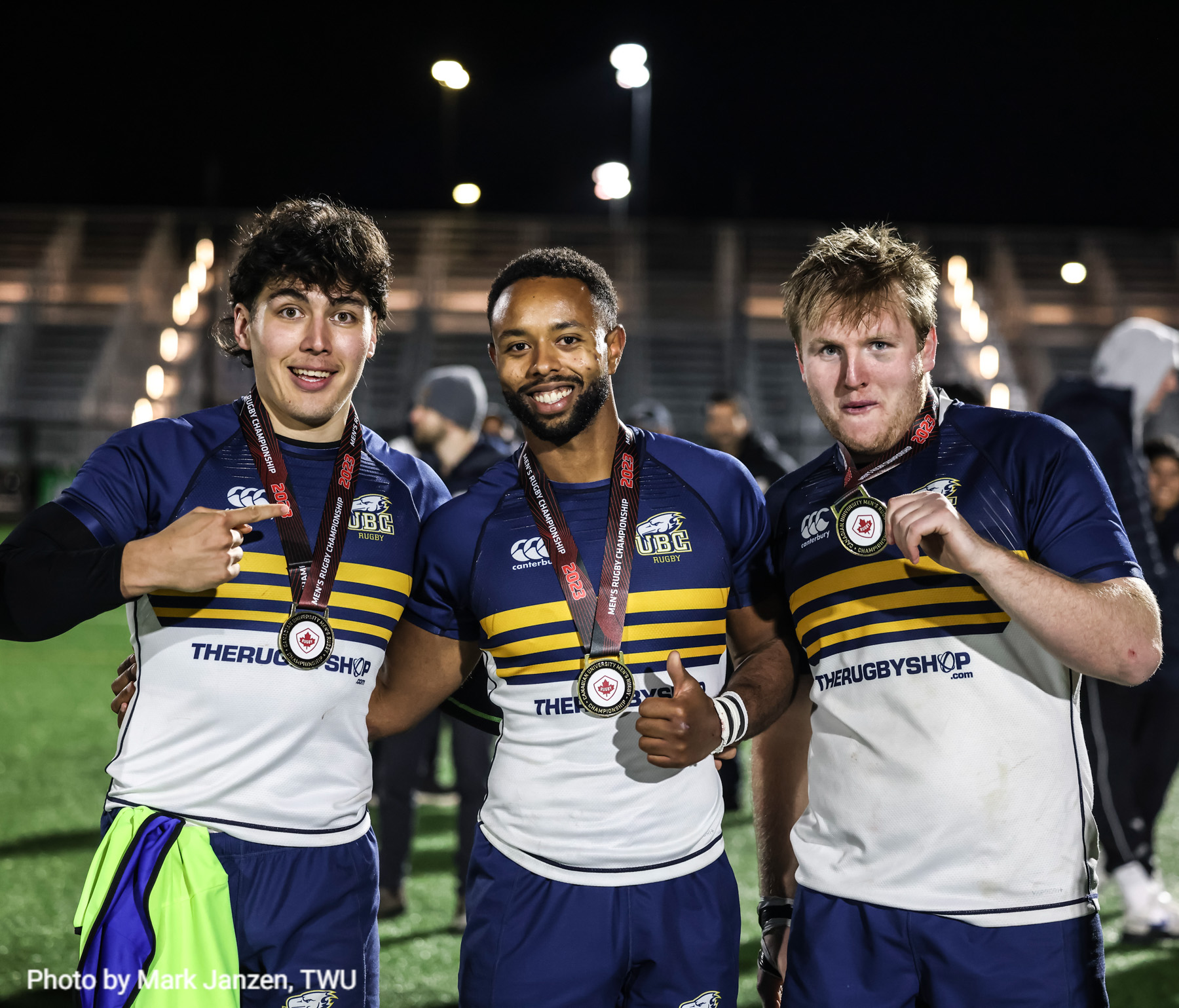 Jared Andrews ALMACK - Alastair MARSHALL - Joe MCNULTY -  University of British Columbia - University of Victoria - Rugby - CANUMENS 2023 - Final - UBC vs UVic by Jeff Chan (#CANUMENS2312) Photo by: Jeff Chan | Siuxy Sports 2023-11-19