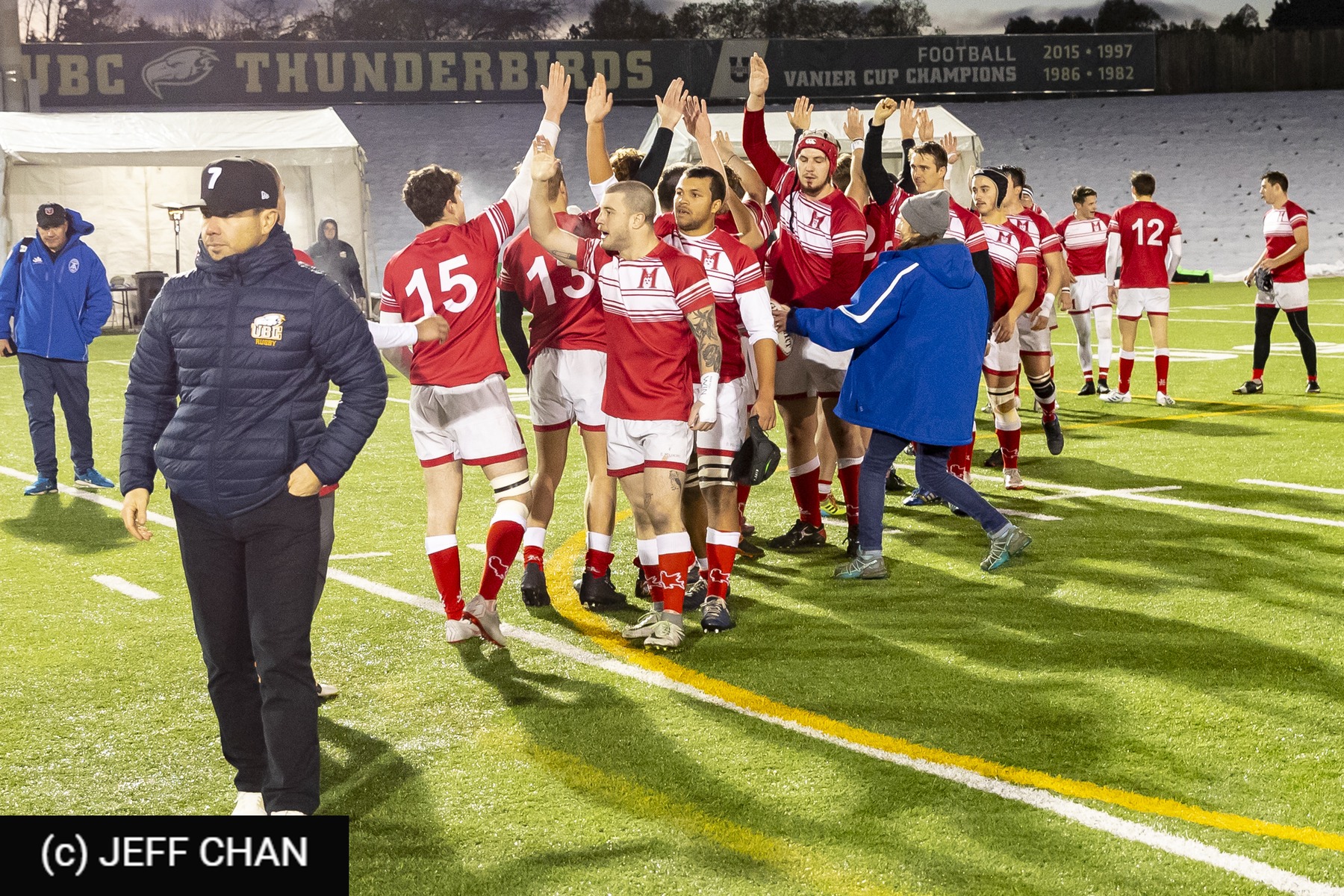 Jacob DAVIDSON - Brad HUNGER - Adrien OSAKWE -  University of British Columbia - Université McGill - Rugby - CANUMENS 2022 - U British Columbia vs McGill U - Gold Game by Jeff Chan (#CANUMENS2212) Photo by: Jeff Chan | Siuxy Sports 2022-12-04