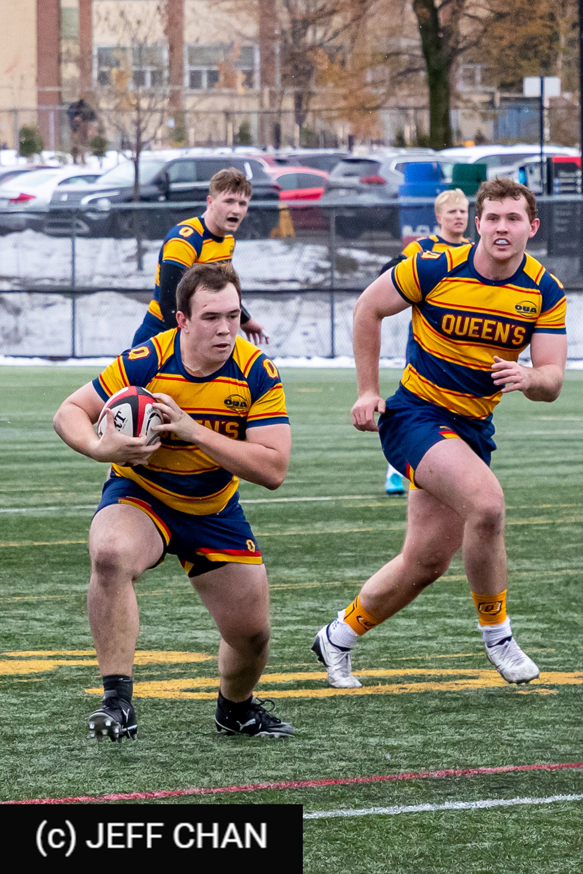 Cameron BUBYN - Owen LEE - Coen QUINN -  Queen's University - Dalhousie University - Rugby - CANUMENS 2025 - Queen's University vs Dalhousie University - Game#5 by Jeff Chan (#CANUMENS2575) Photo by: Jeff Chan | Siuxy Sports 2025-11-14
