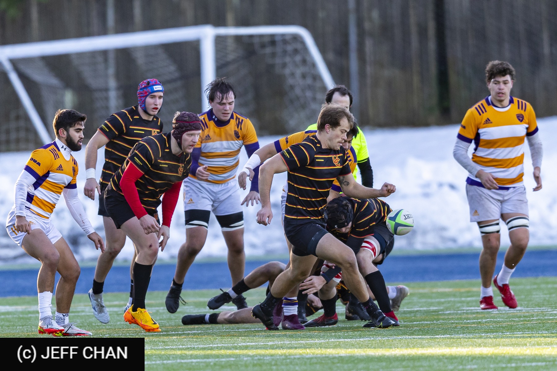 Kevin GHARIBIZADEH - Carter SMITH -  Wilfrid Laurier University - University of Calgary - Rugby - CANUMENS 2022 - W Laurier U vs Calgary -  by Jeff Chan (#CANUMENS2210) Photo by: Jeff Chan | Siuxy Sports 2022-12-04