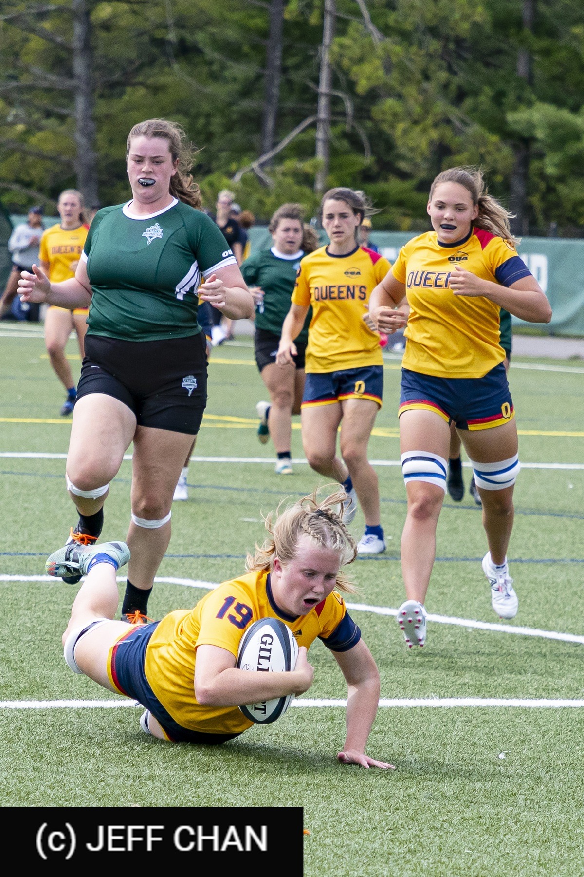  Queen's University - Trent University - Rugby - OUA 2023 Queen's (W) vs Trent (#OUW23QWTR09) Photo by: Jeff Chan | Siuxy Sports 2023-09-02
