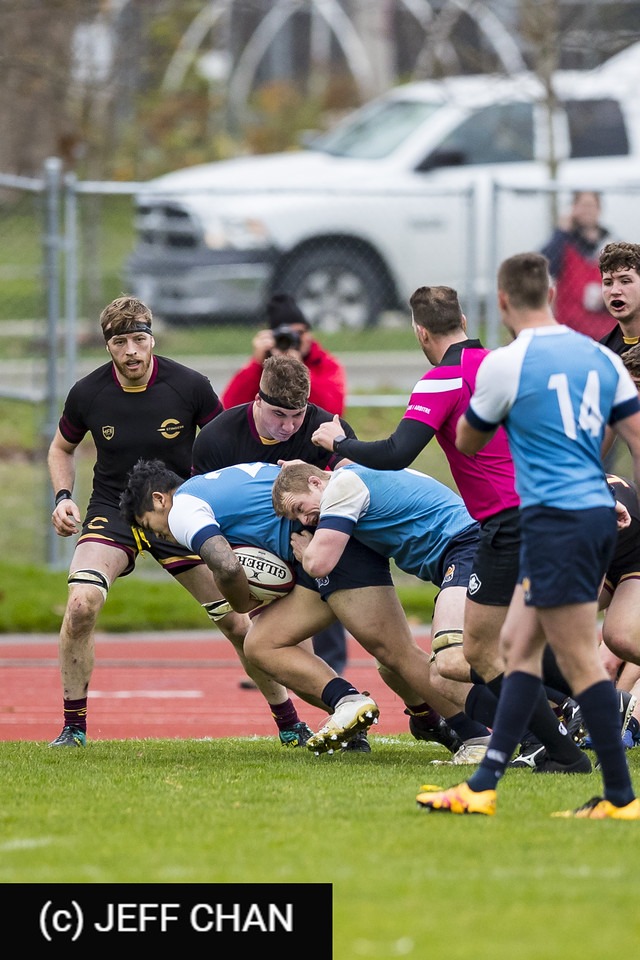 Lucas HOTTON - Dylan MACDONALD -  University of Victoria - Université Concordia - Rugby - CANUMENS 2018 - U Victoria vs Concordia U - Bronze Game by Jeff Chan (#CANUMENS1808) Photo by: Jeff Chan | Siuxy Sports 2018-11-25