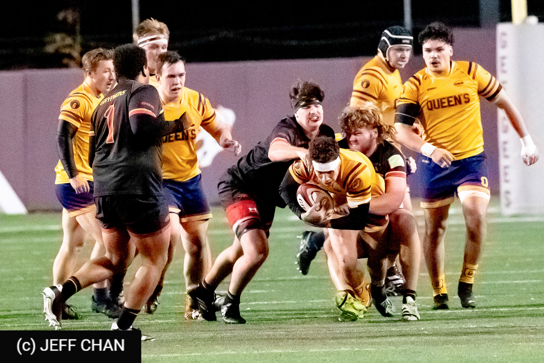 Cameron BUBYN - Daniel SVOBODA -  Queen's University - University of Guelph - Rugby - CANUMENS 2024 - Semi final - Queen's vs Guelph by Jeff Chan (#CANUMENS2408) Photo by: Jeff Chan | Siuxy Sports 2024-11-15