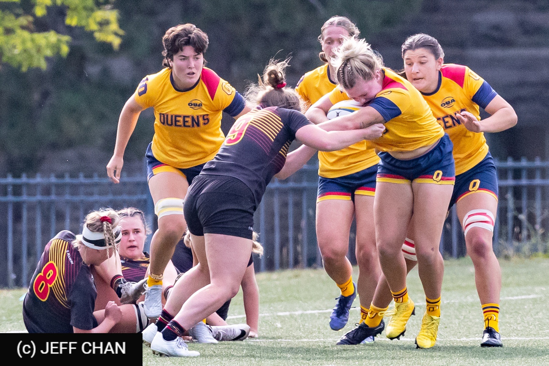  Queen's University - University of Guelph - Rugby - OUA 2023 Queen's (W) vs Guelph (#OUW23QWGU09) Photo by: Jeff Chan | Siuxy Sports 2023-09-23