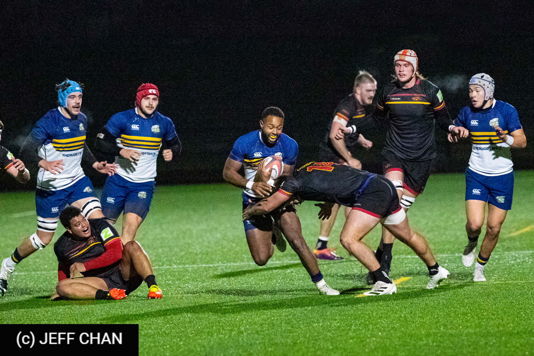 Sol JACQUES - Owen STIRLING -  University of British Columbia - University of Guelph - Rugby - CANUMENS 2023 - Semi final - UBC vs Guelph by Jeff Chan (#CANUMENS2307) Photo by: Jeff Chan | Siuxy Sports 2023-11-18
