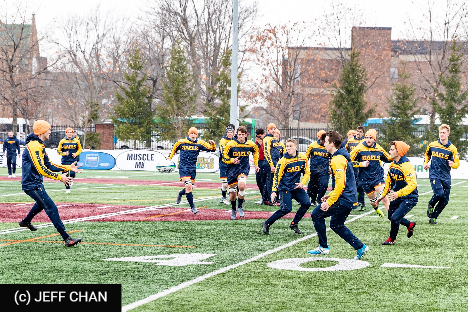 William CHEESEWRIGHT - Liam GEDDES - Rienk VAN DER PLOEG -  Queen's University - Université McGill - Rugby - CANUMENS 2019 - Queen's U vs McGill U - by Jeff Chan (#CANUMENS1903) Photo by: Jeff Chan | Siuxy Sports 2019-11-20