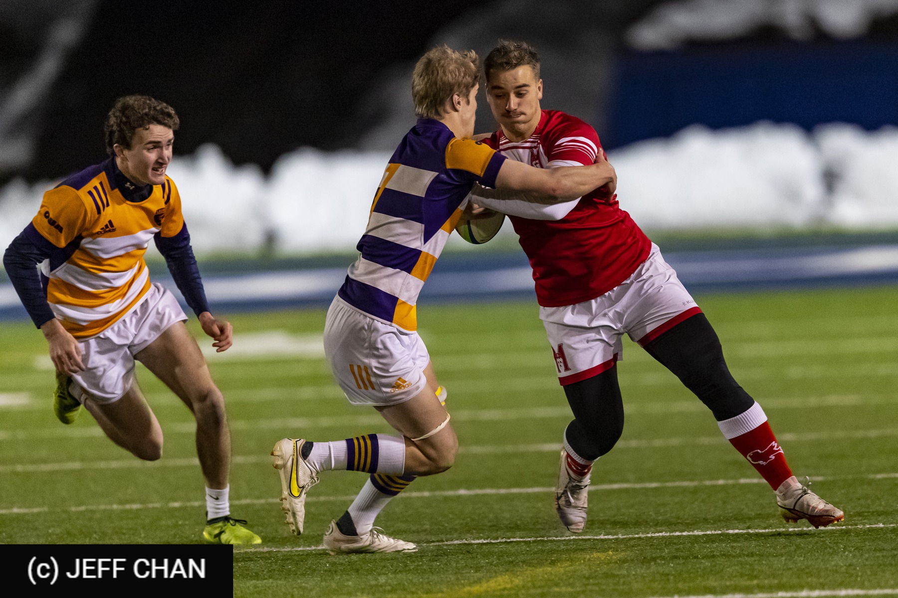 Alexandre LAURENDEAU - Evan WALSH -  Wilfrid Laurier University - Université McGill - Rugby - CANUMENS 2022 - W Laurier U vs McGill U -  by Jeff Chan (#CANUMENS2204) Photo by: Jeff Chan | Siuxy Sports 2022-11-30