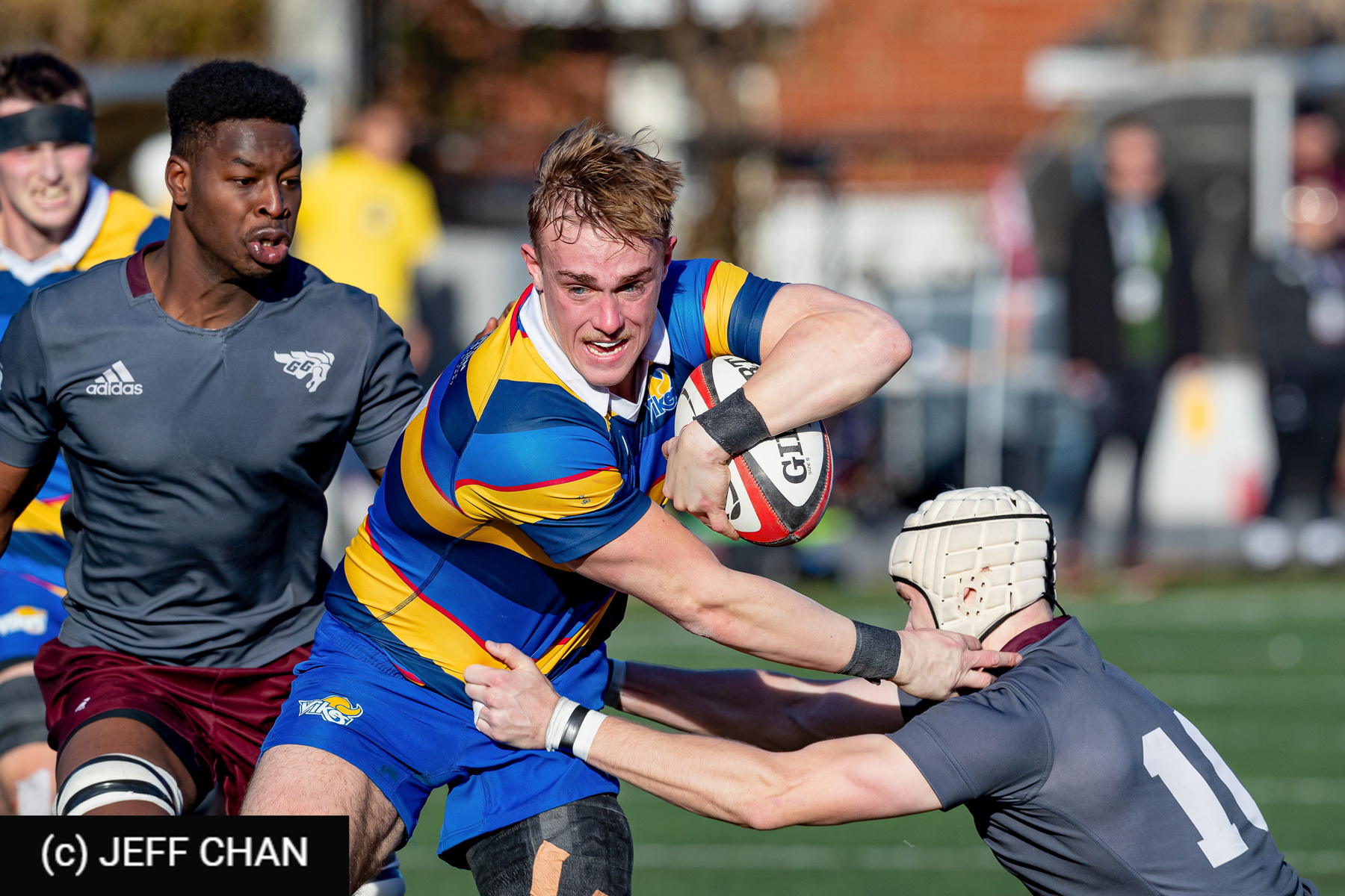 Ryder HEANEY-CORNS - Yenam ZOUZOUA -  Université Ottawa - University of Victoria - Rugby - CANUMENS 2024 - Consolation Semi - Ottawa vs UVic by Jeff Chan (#CANUMENS2406) Photo by: Jeff Chan | Siuxy Sports 2024-11-15