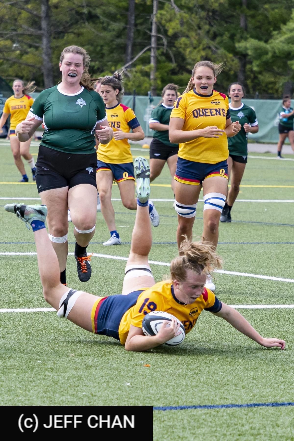  Queen's University - Trent University - Rugby - OUA 2023 Queen's (W) vs Trent (#OUW23QWTR09) Photo by: Jeff Chan | Siuxy Sports 2023-09-02