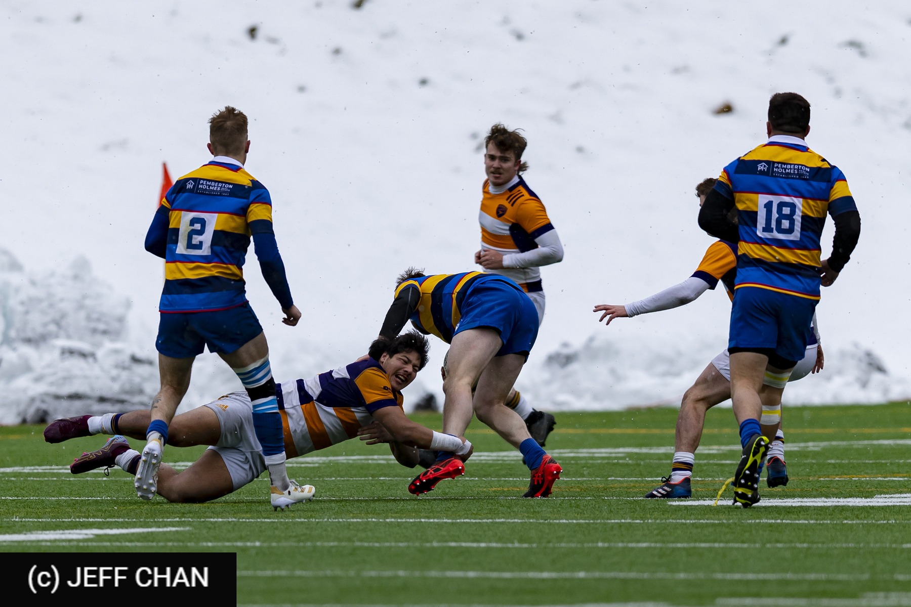  University of Victoria - Wilfrid Laurier University - Rugby - CANUMENS 2022 - U Victoria vs W Laurier U -  by Jeff Chan (#CANUMENS2208) Photo by: Jeff Chan | Siuxy Sports 2022-12-02