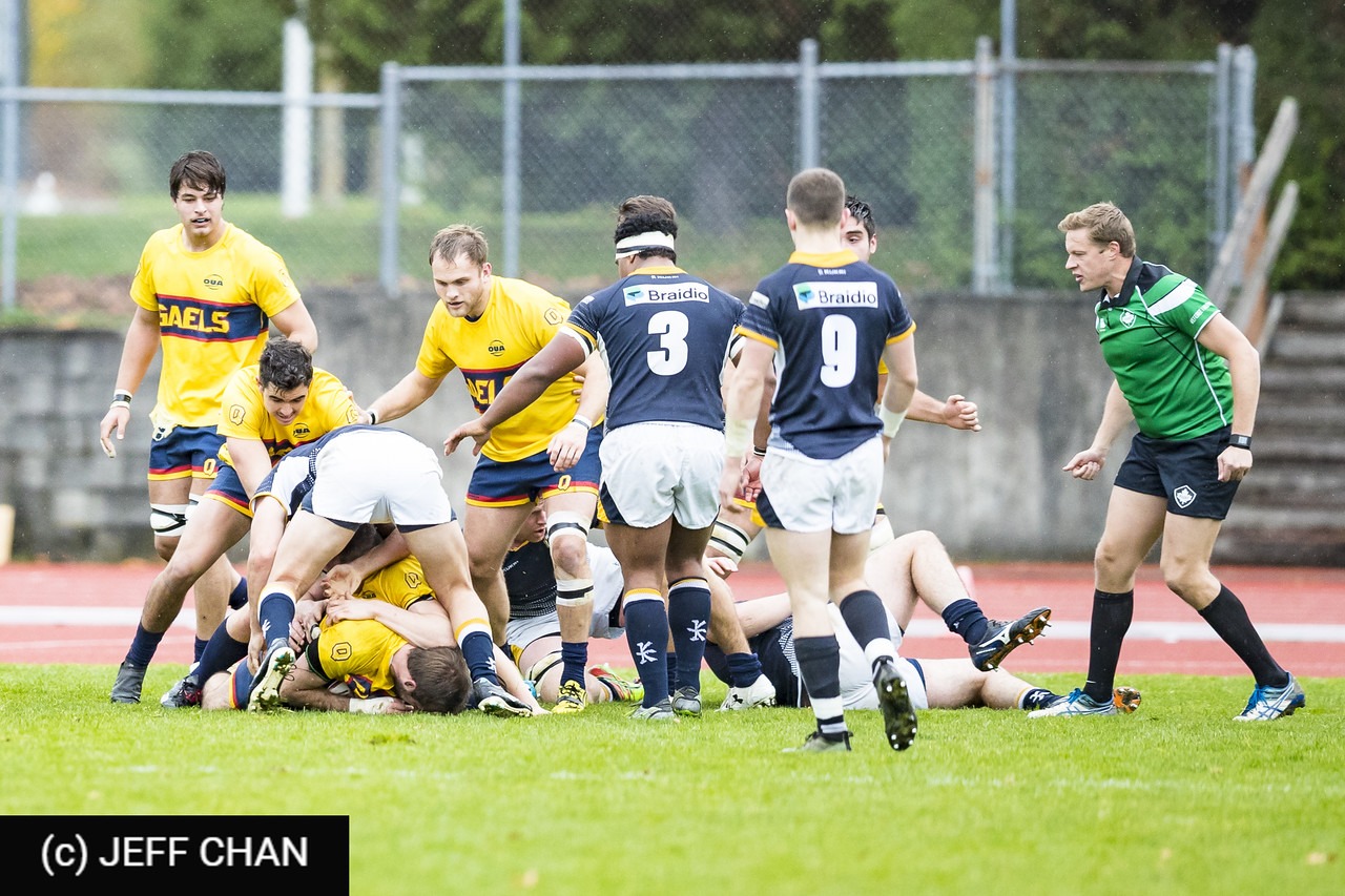 Brendan BLAIKIE - Tristan RUSE -  Queen's University - University of British Columbia - Rugby - CANUMENS 2018 - Queen's U vs U British Columbia - Gold Game by Jeff Chan (#CANUMENS1809) Photo by: Jeff Chan | Siuxy Sports 2018-11-25