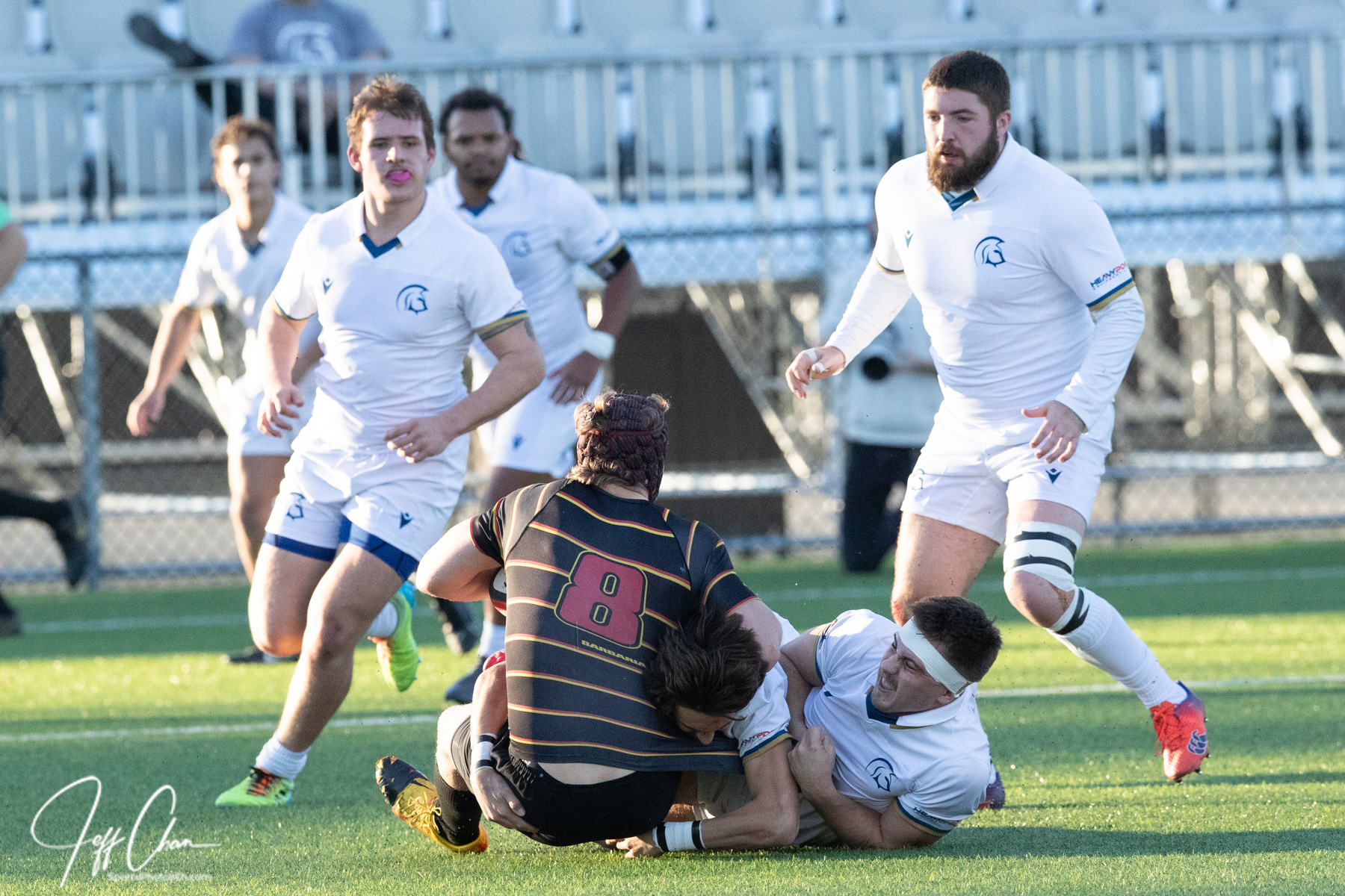 Kyle FINAN - Joshua OLAFSEN -  Trinity Western University - University of Calgary - Rugby - CANUMENS 2023 - Semi final - Trinity W vs Calgary U by Jeff Chan (#CANUMENS2308) Photo by: Jeff Chan | Siuxy Sports 2023-11-17