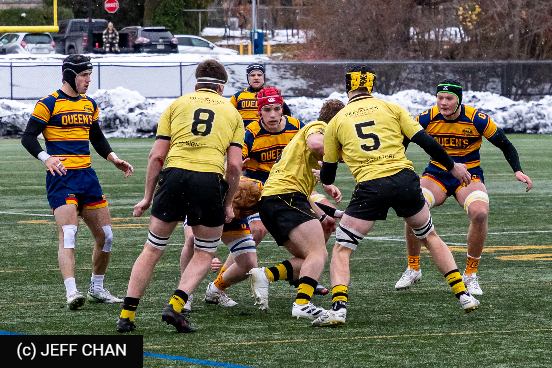 Simon BURNS - Adam DOYLE -  Queen's University - Dalhousie University - Rugby - CANUMENS 2025 - Queen's University vs Dalhousie University - Game#5 by Jeff Chan (#CANUMENS2575) Photo by: Jeff Chan | Siuxy Sports 2025-11-14