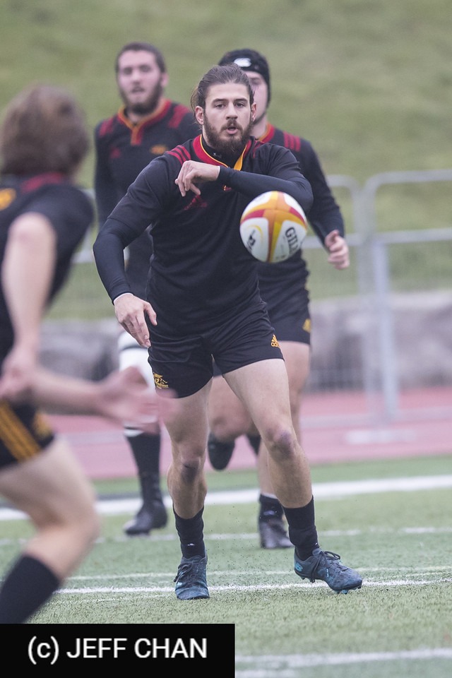 Kolby FRANCIS - John SHERIDAN -  University of Victoria - University of Guelph - Rugby - CANUMENS 2017 - U Victoria vs U Guelph - by Jeff Chan (#CANUMENS1702) Photo by: Jeff Chan | Siuxy Sports 2017-11-18