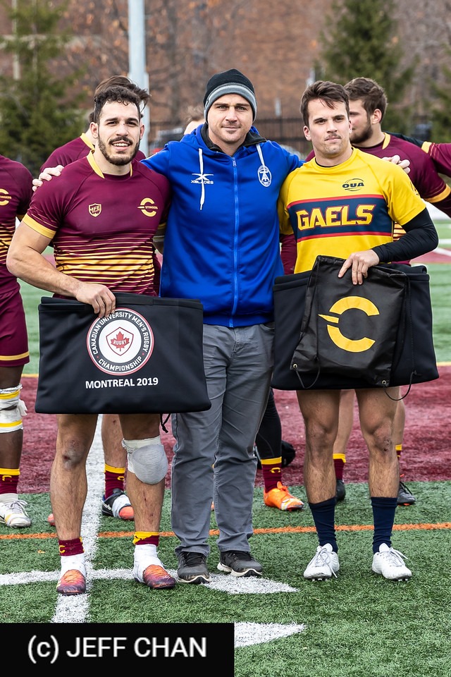 Michael LAPLAINE-PEREIRA - Dylan YOUNG -  Queen's University - Université Concordia - Rugby - CANUMENS 2019 - Queen's U vs Concordia U - Bronze Game by Jeff Chan (#CANUMENS1907) Photo by: Jeff Chan | Siuxy Sports 2019-11-24