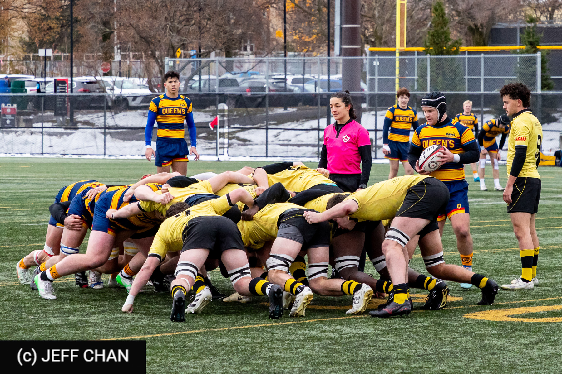 Marcus D'ACRE - Adam DOYLE -  Queen's University - Dalhousie University - Rugby - CANUMENS 2025 - Queen's University vs Dalhousie University - Game#5 by Jeff Chan (#CANUMENS2575) Photo by: Jeff Chan | Siuxy Sports 2025-11-14