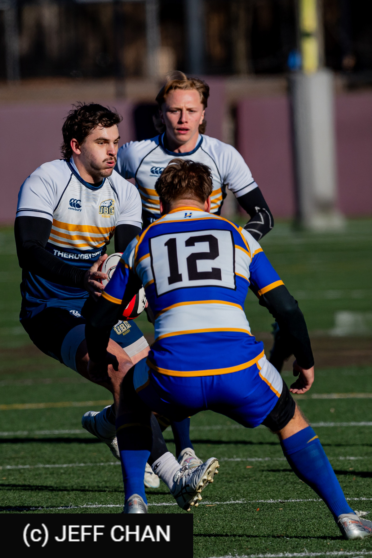 Jacob BOURNE - Talon MCMULLIN -  University of British Columbia - University of British Columbia Okanagan - Rugby - CANUMENS 2024 - Qtr final - UBC vs UBCO by Jeff Chan (#CANUMENS2401) Photo by: Jeff Chan | Siuxy Sports 2024-11-13