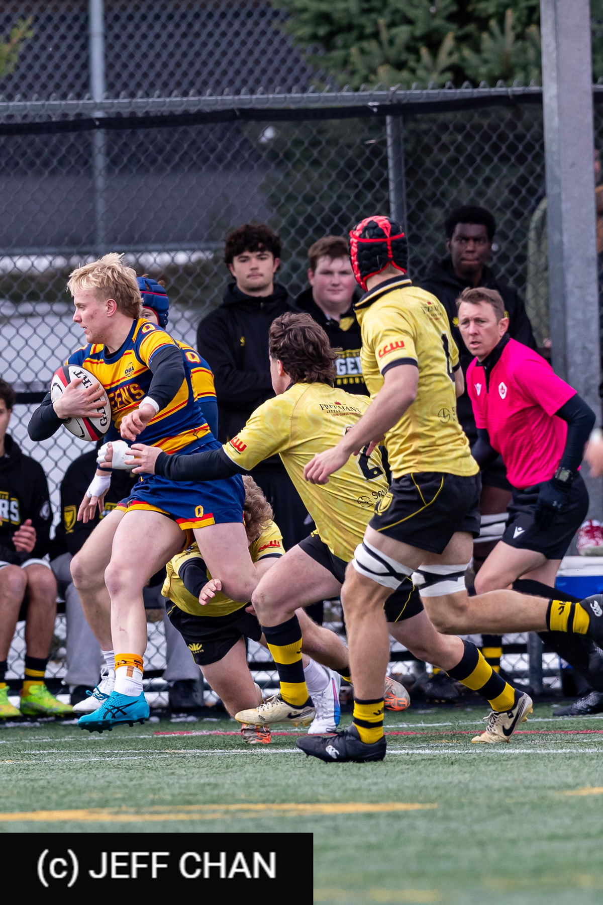 Patrick BURKE - Brodie REILLY -  Queen's University - Dalhousie University - Rugby - CANUMENS 2025 - Queen's University vs Dalhousie University - Game#5 by Jeff Chan (#CANUMENS2575) Photo by: Jeff Chan | Siuxy Sports 2025-11-14